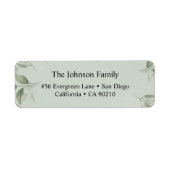 Elegante klassieke bloemenkerst etiket (Voorkant)