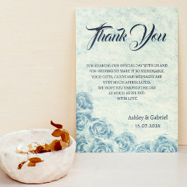 Elegante klassieke bloemenrustieke bruiloft Bedank Bedankkaart