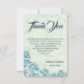 Elegante klassieke bloemenrustieke bruiloft Bedank Bedankkaart (Voorkant)