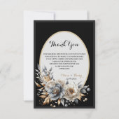 Elegante klassieke bloemenrustieke bruiloft Dank u Bedankkaart (Voorkant)
