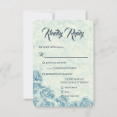 Elegante Klassieke Bloemige Rustieke Huwelijksreac RSVP Kaartje (Voorkant)