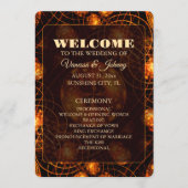 Elegante Klassieke Boho Moderne Goud #901 Trouwen Programmakaart (Voorkant)