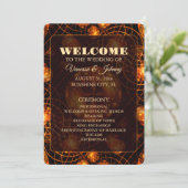 Elegante Klassieke Boho Moderne Goud #901 Trouwen Programmakaart (Staand voorkant)