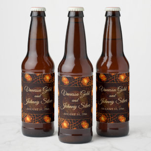 Elegante Klassieke Boho Moderne Gouden #901 Trouwe Bier Etiket