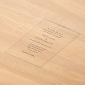 Elegante Klassieke Bruiloft Acryl Uitnodigingen (Laagn)