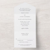 Elegante Klassieke Bruiloft All In One Uitnodiging (Binnen)