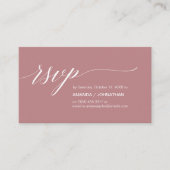 Elegante klassieke bruiloft, feestuitnodiging RSVP Informatiekaartje (Voorkant)