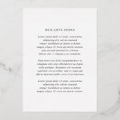 Elegante Klassieke Bruiloft Folie Uitnodiging (Achterkant)
