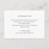 Elegante Klassieke Bruiloft Informatiekaartje (Voorkant)