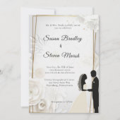 Elegante klassieke bruiloft, kaart (Voorkant)