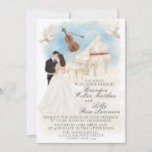 Elegante klassieke bruiloft met bruid & bruidegom  kaart (Voorkant)