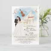 Elegante klassieke bruiloft met bruid & bruidegom  kaart (Staand voorkant)