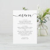 Elegante Klassieke Bruiloft | Minimalistische Mode Menu (Staand voorkant)