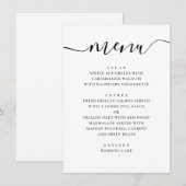 Elegante Klassieke Bruiloft | Minimalistische Mode Menu (Voorkant / Achterkant)
