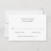Elegante Klassieke Bruiloft RSVP Kaartje (Voorkant)