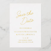 Elegante klassieke bruiloft Save the Date Folie Uitnodiging (Voorkant)