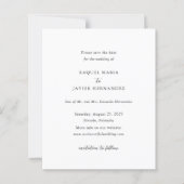 Elegante klassieke budget bruiloft save the date (Voorkant)