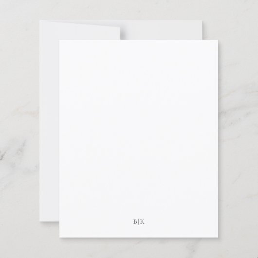 Elegante klassieke budget bruiloft uitnodiging (Achterkant)