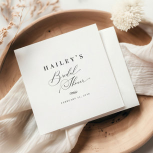 Elegante Klassieke Calligrafie Bruidsfeest Servet