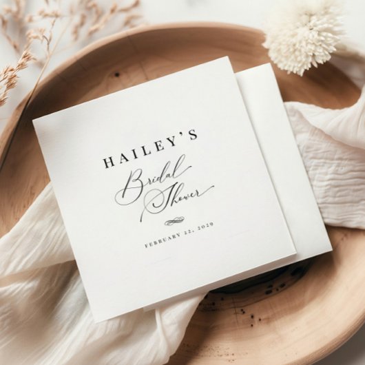 Elegante Klassieke Calligrafie Bruidsfeest Servet