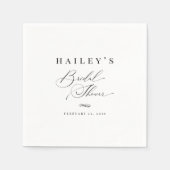 Elegante Klassieke Calligrafie Bruidsfeest Servet (Voorkant)