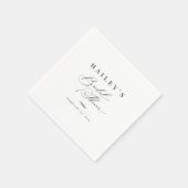 Elegante Klassieke Calligrafie Bruidsfeest Servet (Hoek)