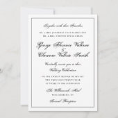 Elegante Klassieke Calligrafie Scriptie Bruiloft Kaart (Voorkant)