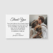 elegante klassieke chique bedankt bruiloft magneet (Voorkant)