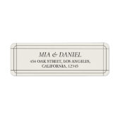 Elegante klassieke chique lichtgrijs retouradres etiket (Voorkant)