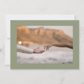 Elegante Klassieke Collage Sage Green Multi Foto Save The Date (Achterkant)
