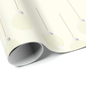 Elegante klassieke crème kerstballen cadeaupapier (Rol Hoek)