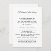 Elegante klassieke details informatiekaartje (Voorkant / Achterkant)