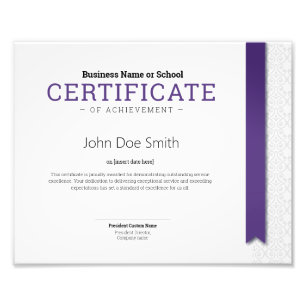 Elegante klassieke diploma certificaat paarse lint foto afdruk