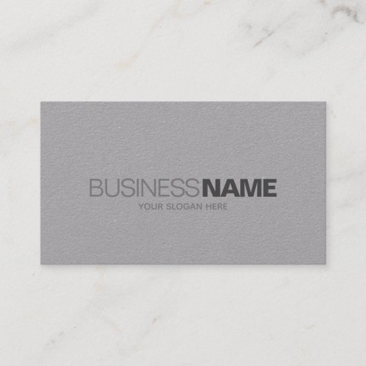 Elegante Klassieke Eenvoudige Grijze Kraftpapier-D Visitekaartje (Voorkant)