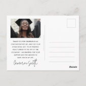 Elegante klassieke eindexamenjaar foto afgestudeer briefkaart (Achterkant)