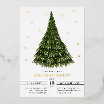 Elegante Klassieke Folie Kerstfeest Uitnodiging