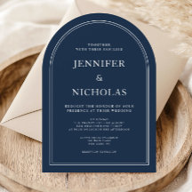 Elegante Klassieke Formele Navy Blauwe Trouwboog