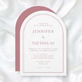 Elegante klassieke formele roze bruiloft kaart