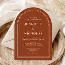 Elegante Klassieke Formele Terracotta Trouwboog