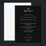 Elegante klassieke formele zwart bruiloft diner menu<br><div class="desc">Elegant Classic Formal Zwart Bruiloft Diner Menu Kaart</div>