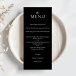 Elegante klassieke formele zwart bruiloft diner menu<br><div class="desc">Elegant Classic Formal Zwart Bruiloft Diner Menu Kaart</div>