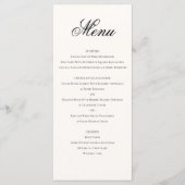 Elegante klassieke formele zwarte crème bruiloft d menu (Voorkant)