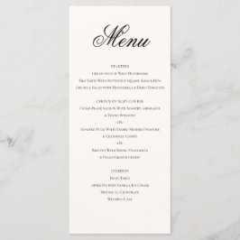 Elegante klassieke formele zwarte crème bruiloft d menu