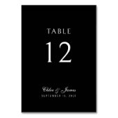 Elegante klassieke formele zwarte namen bruiloft kaart (Achterkant)