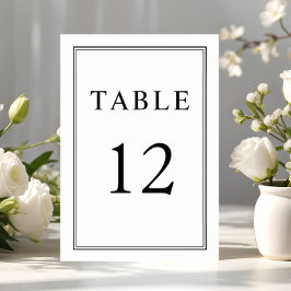 Elegante Klassieke Formele Zwarte Witte Bruiloft Kaart