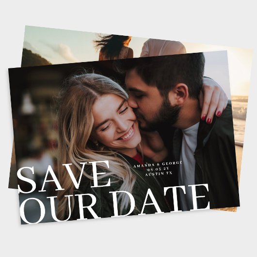 Elegante & klassieke foto bruiloft save the date
