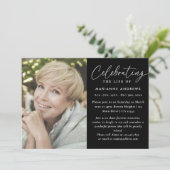 Elegante klassieke fotoviering van het levensmonum kaart (Staand voorkant)