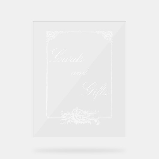 Elegante klassieke Franse rococo floraal Acryl Bord (Voorkant)