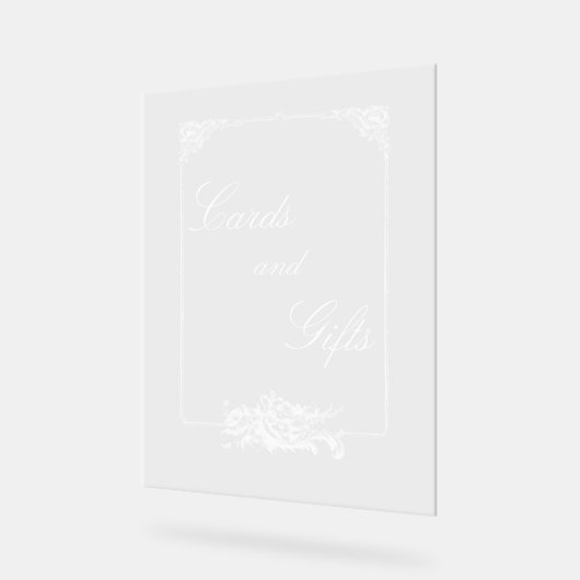 Elegante klassieke Franse rococo floraal Acryl Bord (Hoek)