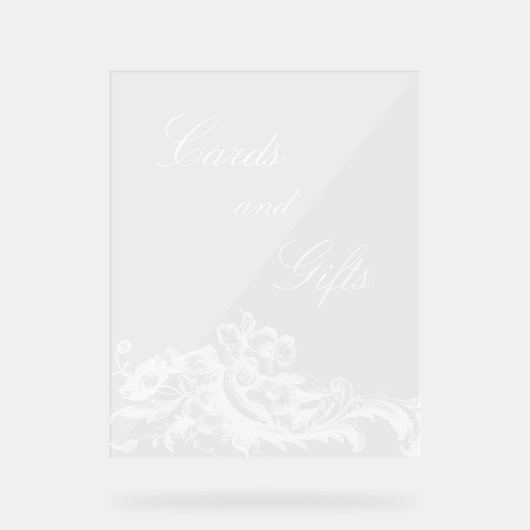 Elegante klassieke Franse rococo floraal Acryl Bord (Voorkant)